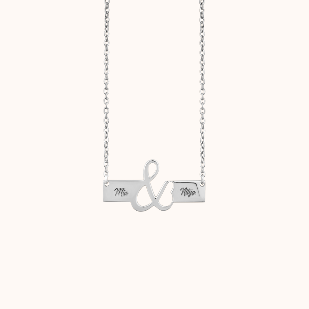 Custom Ampersand Name Necklace : KNPR0043