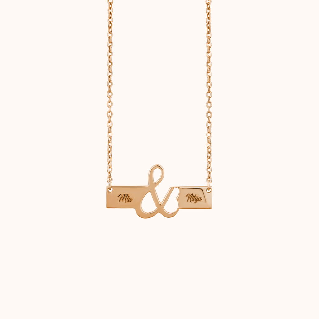 Custom Ampersand Name Necklace : KNPR0043