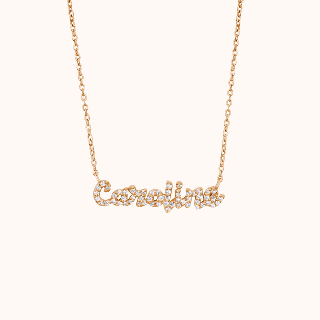 Diamond Initial Name Necklace : KNPR0049