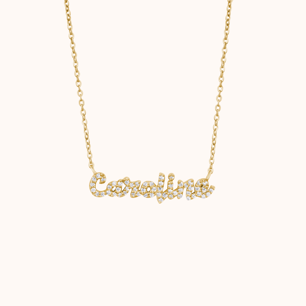 Diamond Initial Name Necklace : KNPR0049