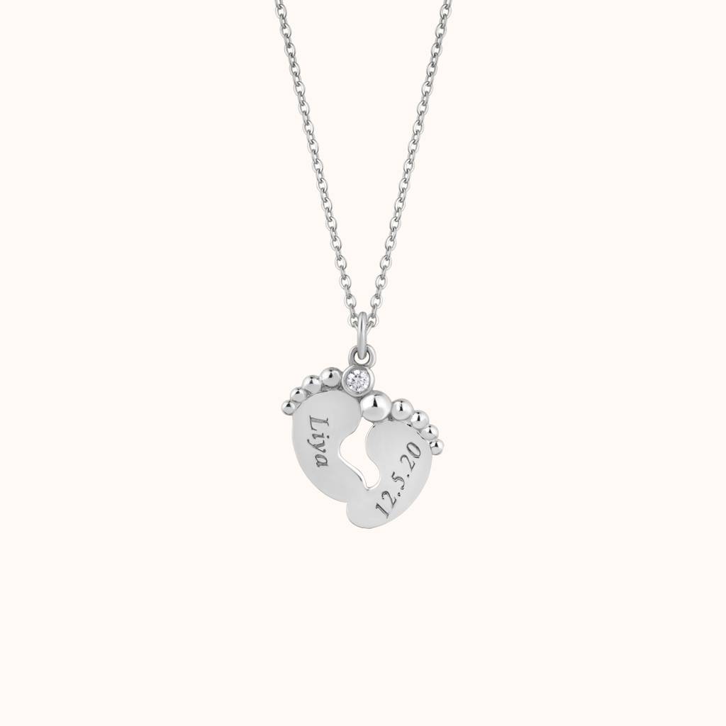 Baby Feet Custom Necklace : KNPR0051-RG