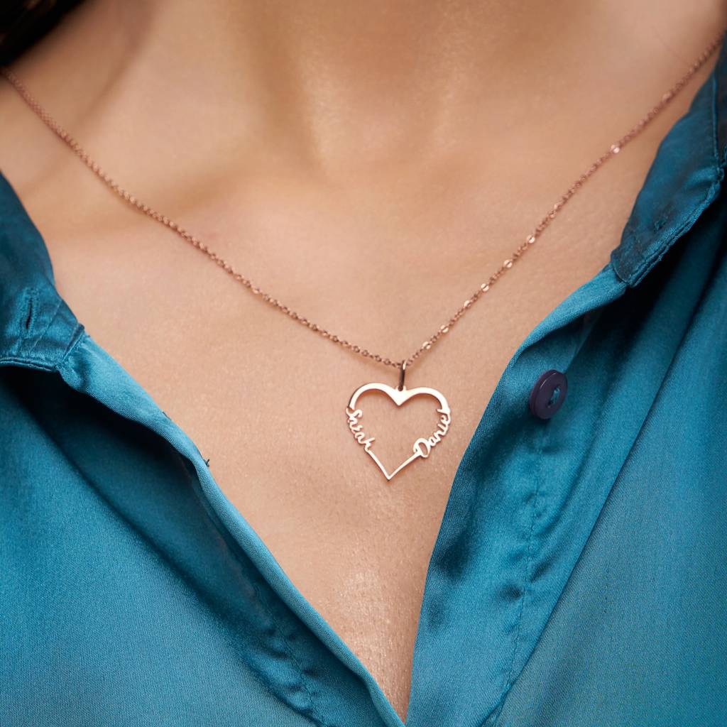 Heart Style Couple Necklace : KNPR0052