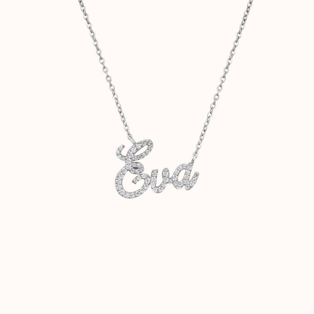 Custom Diamond Name Necklace : KNPR0054-RG