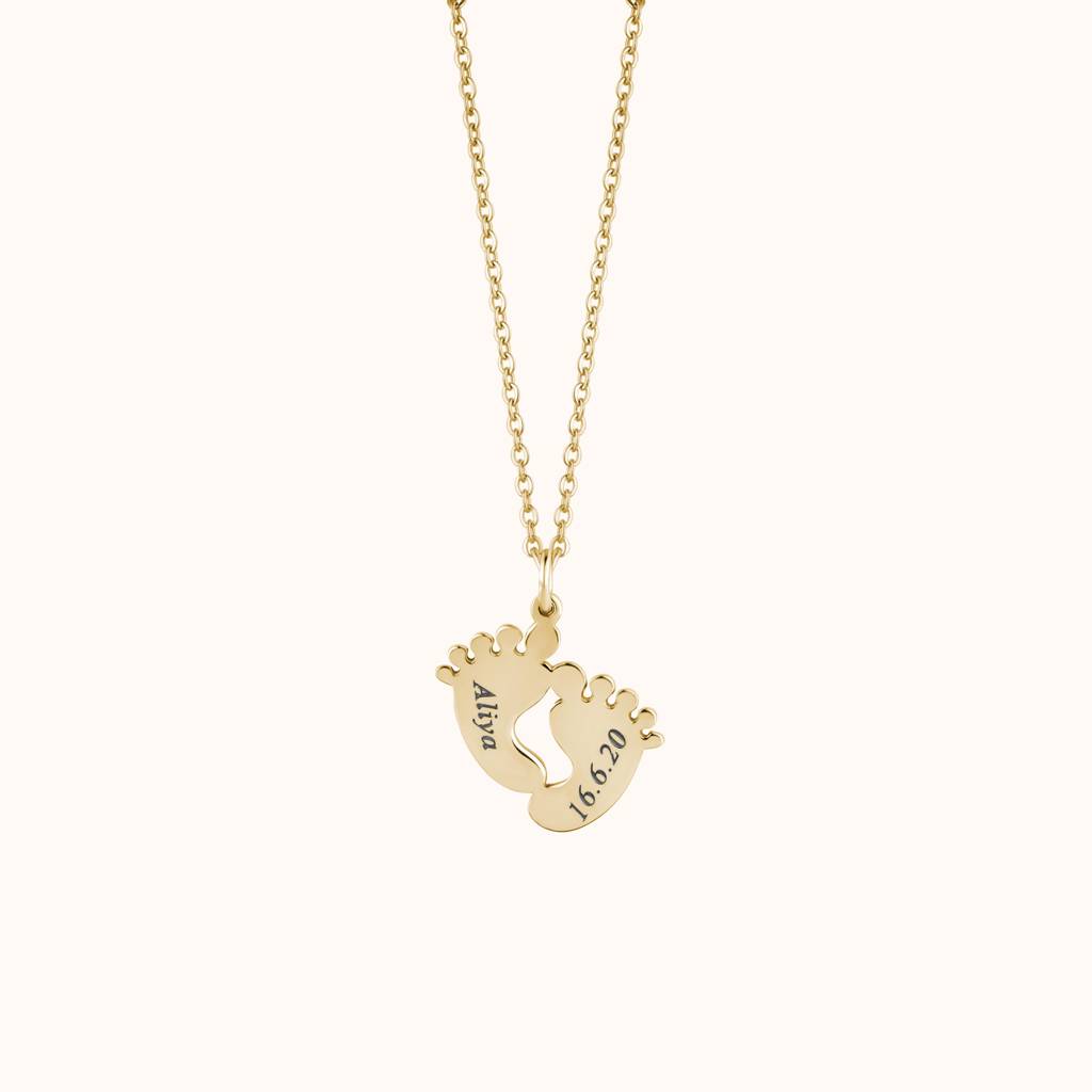 Custom Baby Feet Necklace : KNPR0060