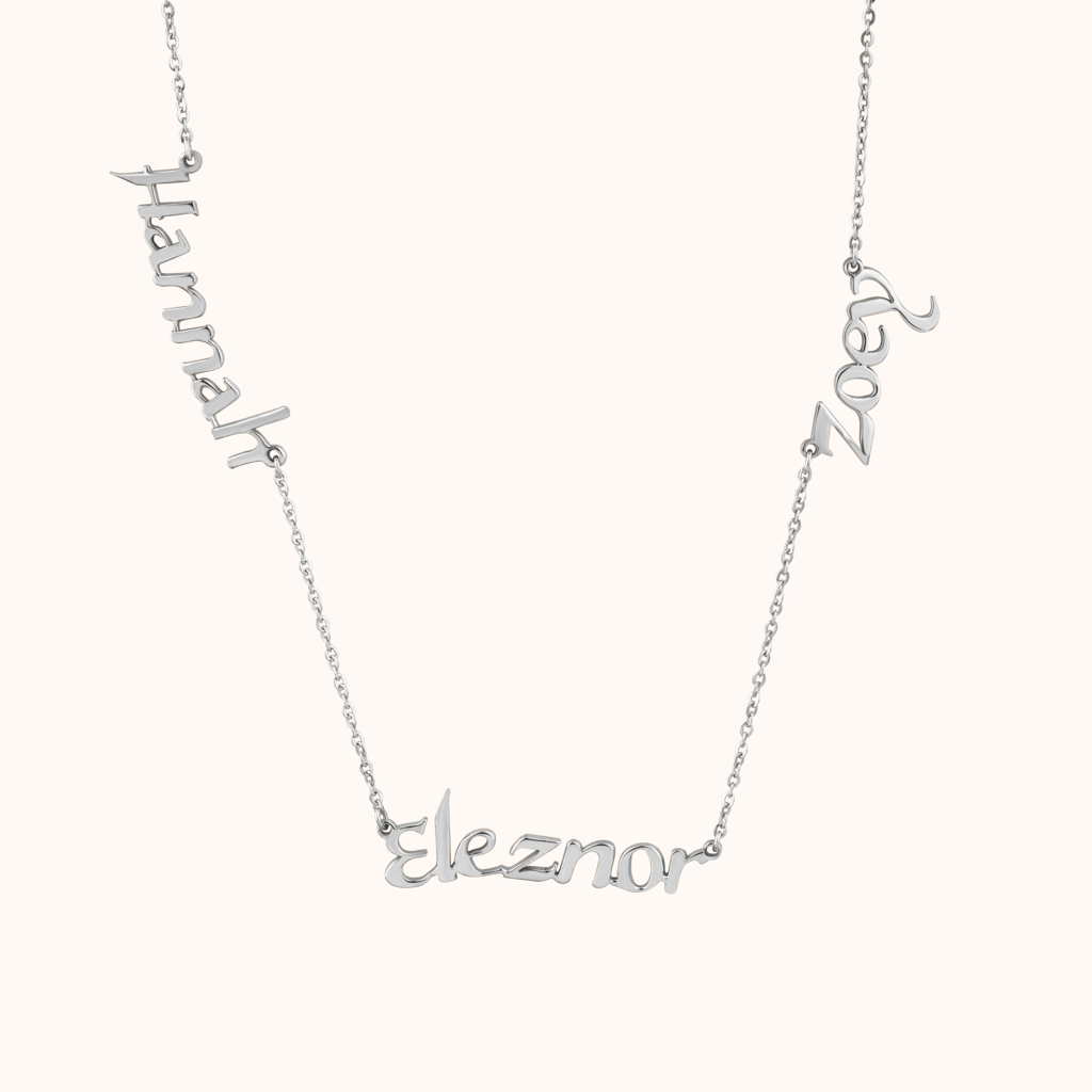 Trio Best Friends Name Necklace : KNPR0061-RG