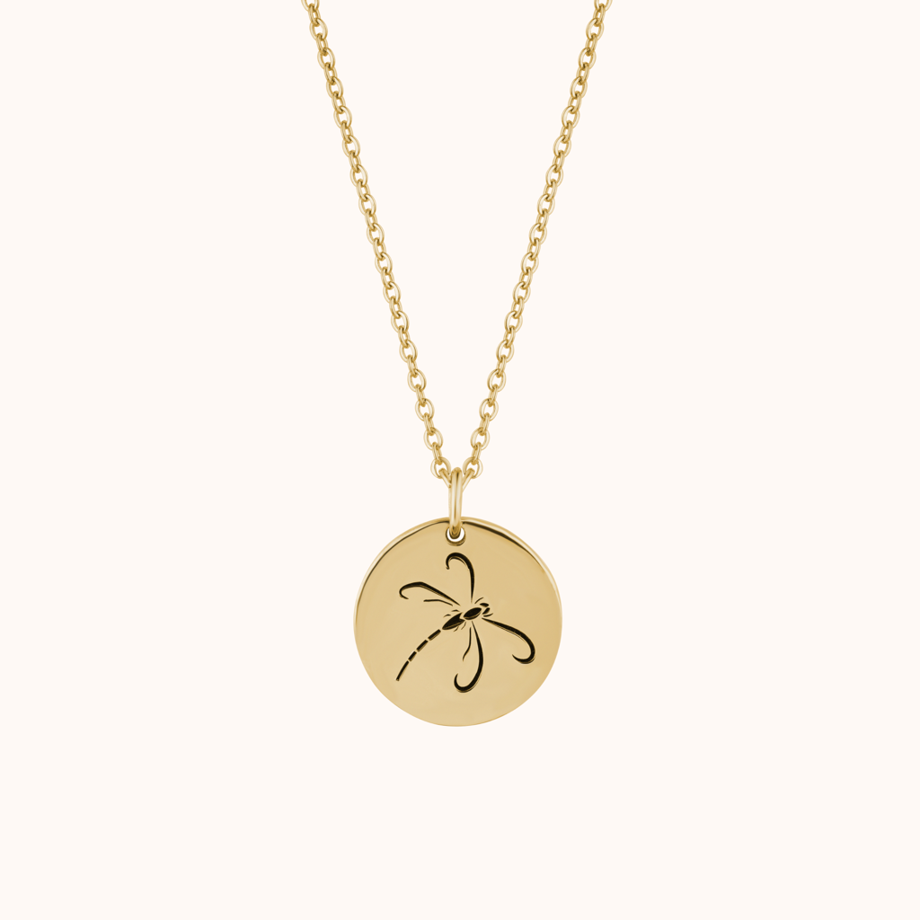 Graceful Dragonfly Print Necklace : KNPR0065
