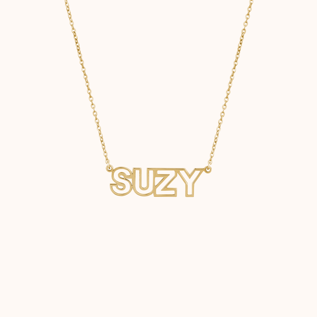 Personalized Name Silver Necklace : KNPR0071