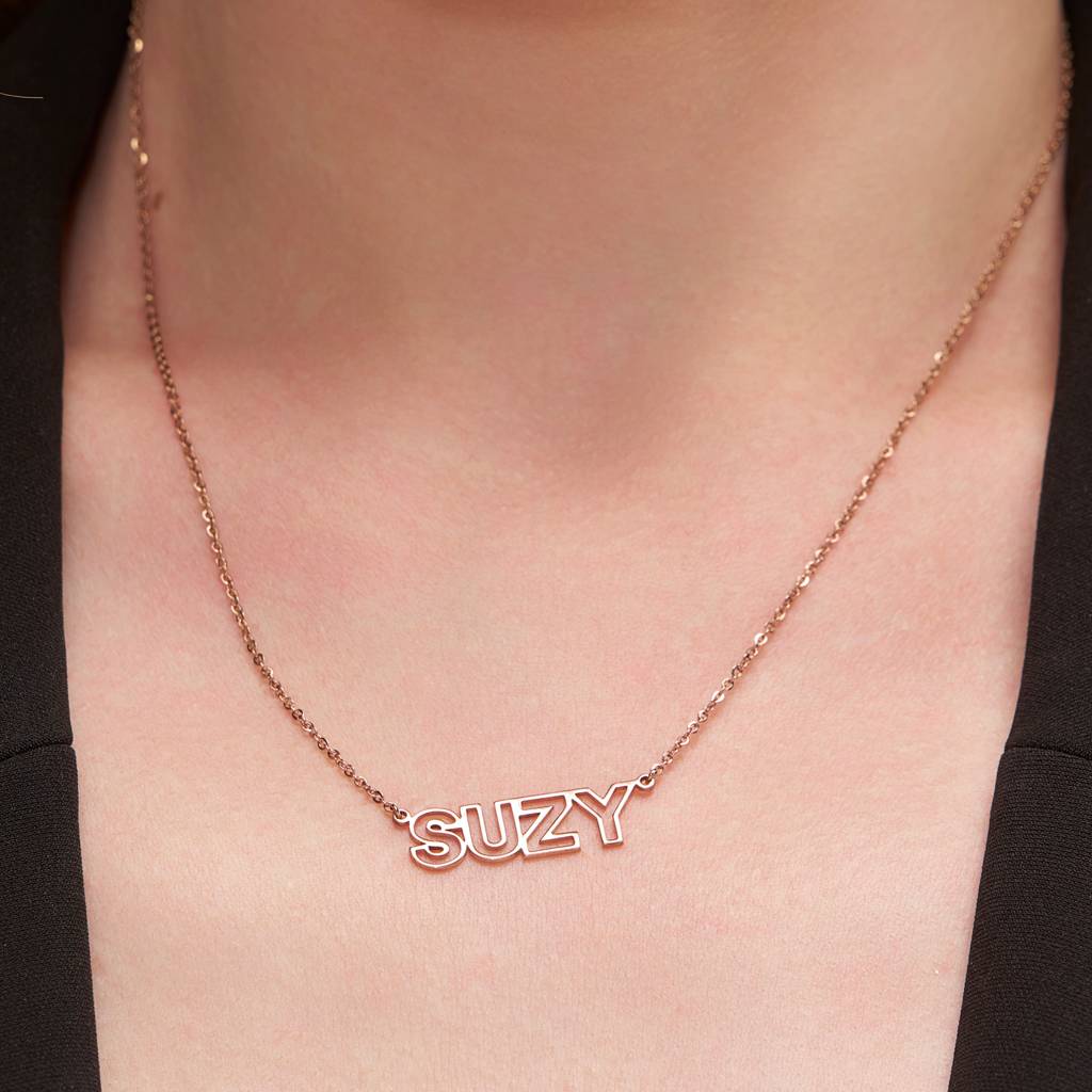 Personalized Name Silver Necklace : KNPR0071