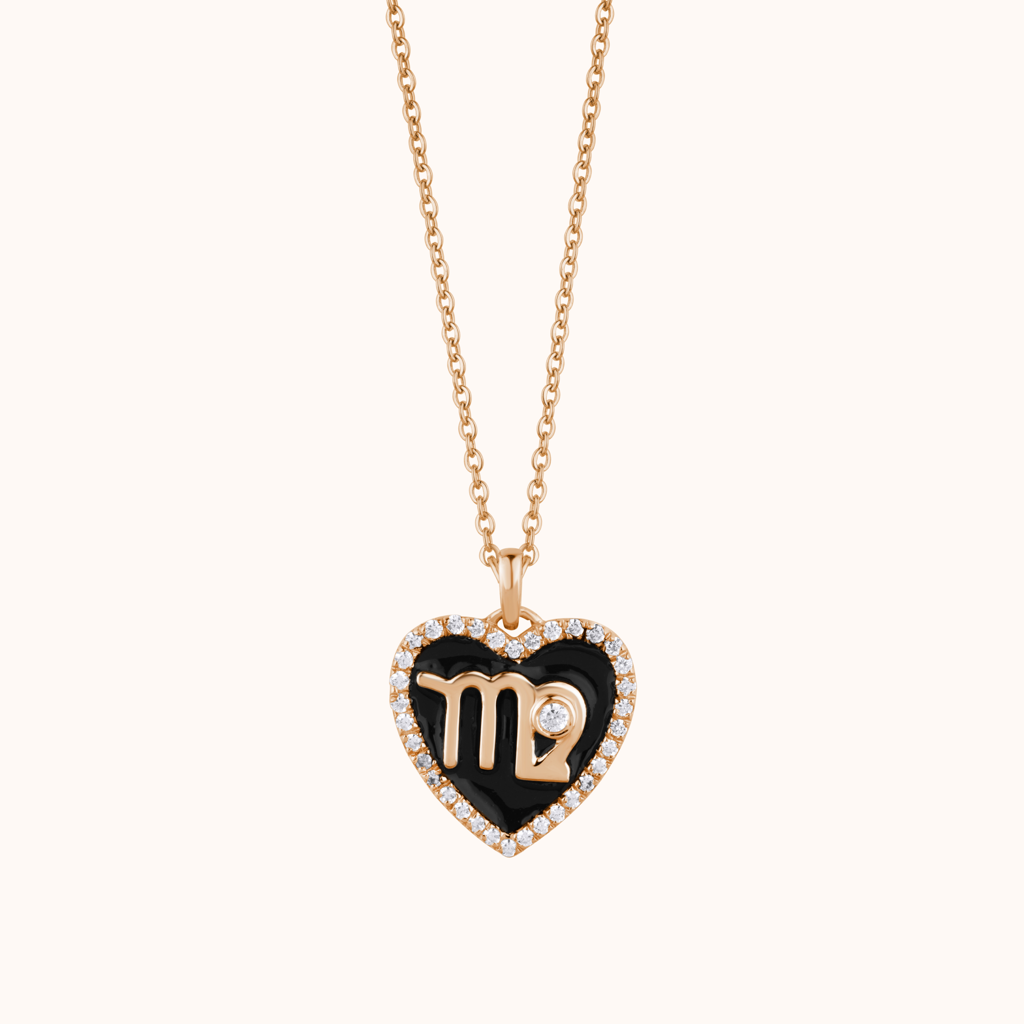Heart Enamel Silver Necklace : KNPR0073
