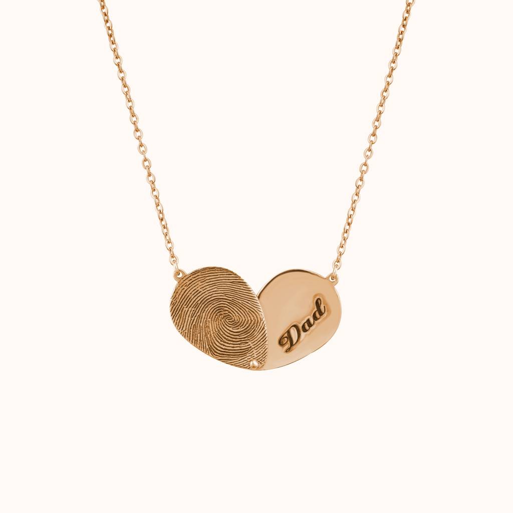 Dad Name With Fingerprint Necklace : KNPR0075