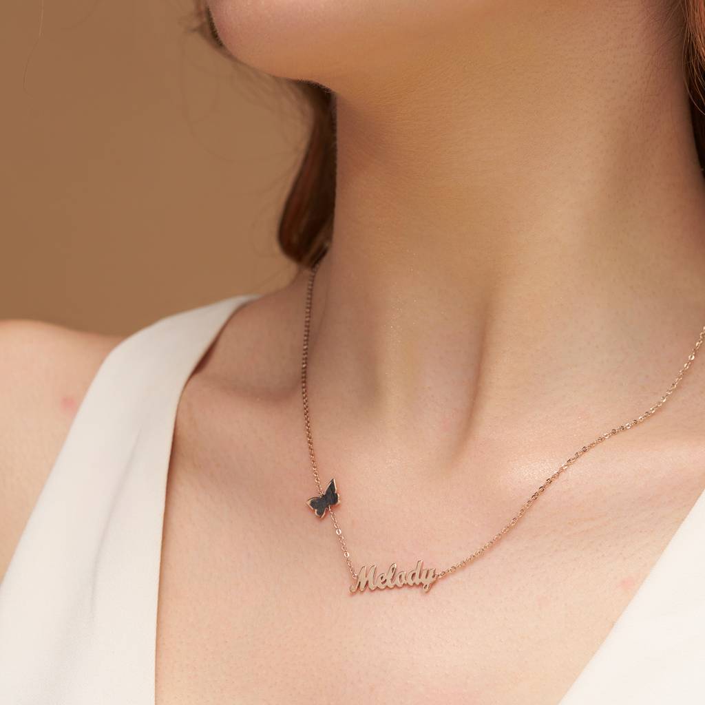 Customize Name Silver Necklace : KNPR0076