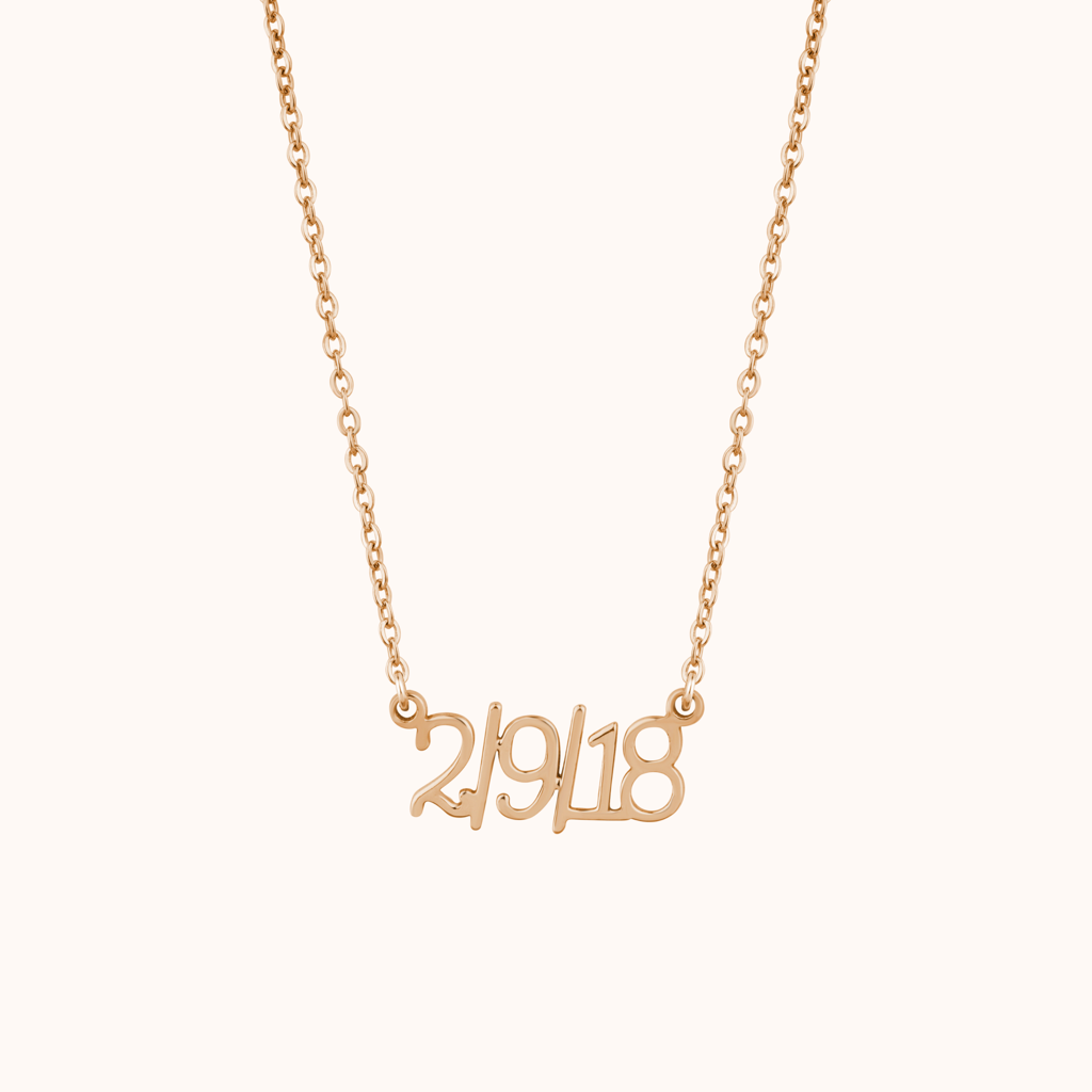 Special Date Silver Necklace : KNPR0083