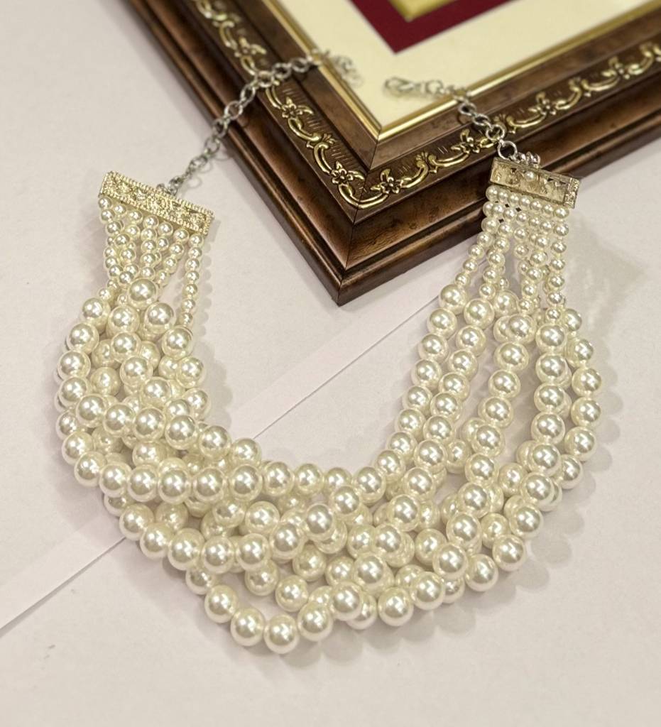 Enna Twisted Pearl Choker Necklace Enna Twisted Pearl Choker