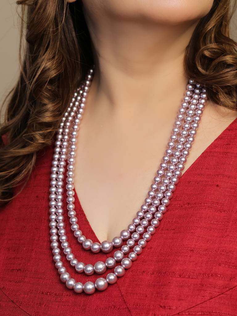Gulaab Pink Toned Layered Necklace : KNS277