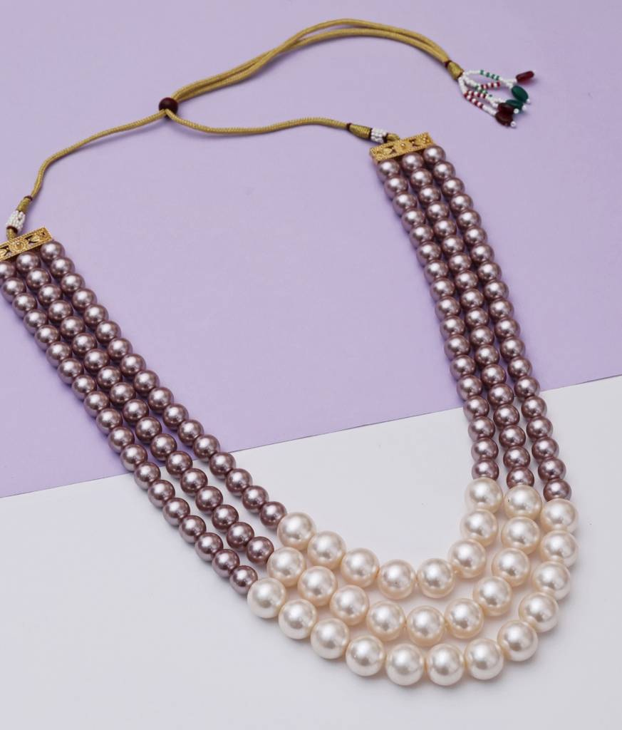 Rishika Layered Necklace Brass Rose Gold