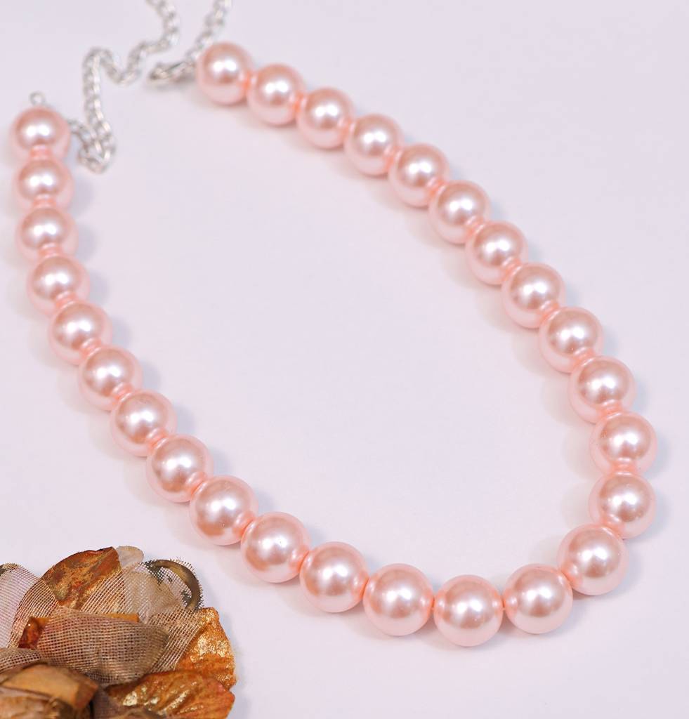 Bhavya Pink Pearl Necklace : KNS297