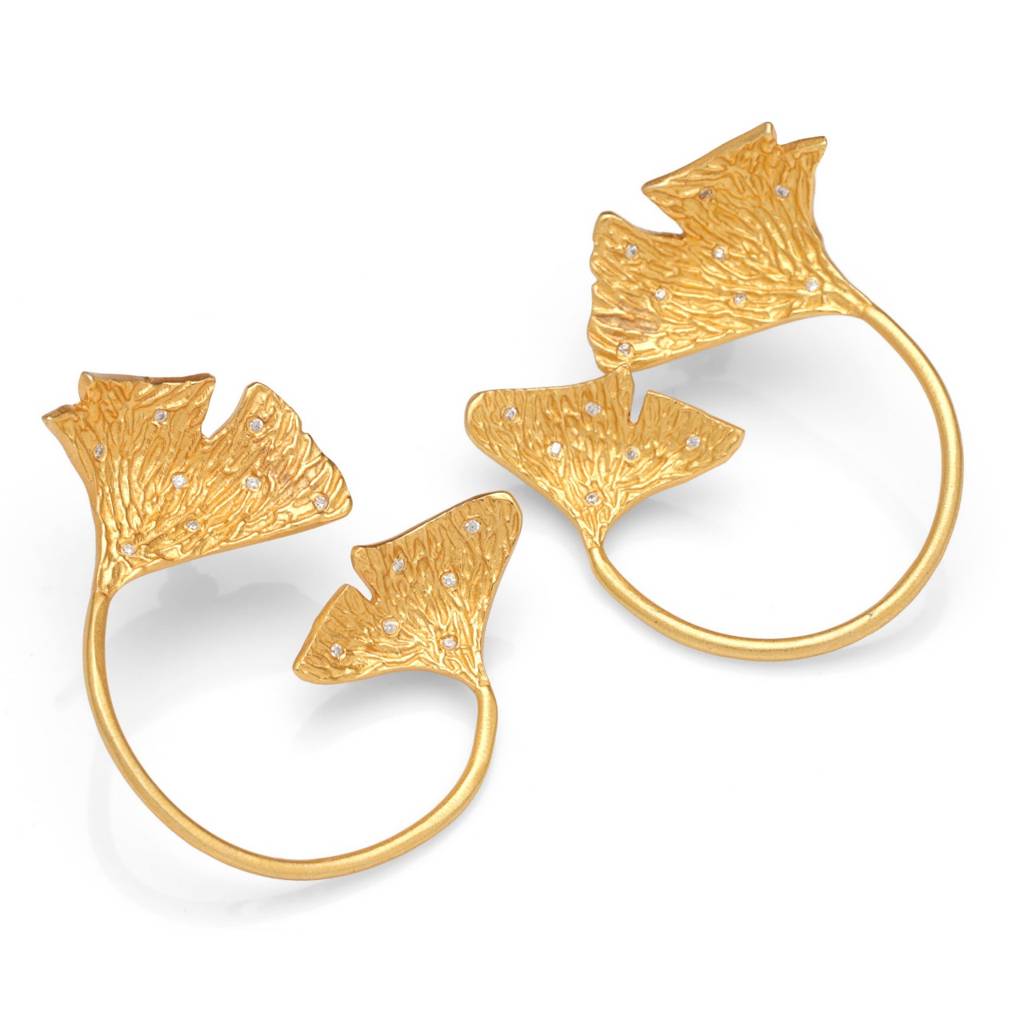 Gingko Double Leaf Earring