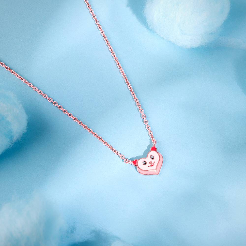 925 Silver Rose Gold Giva Boo Kids Necklace Sterling Silver Silver