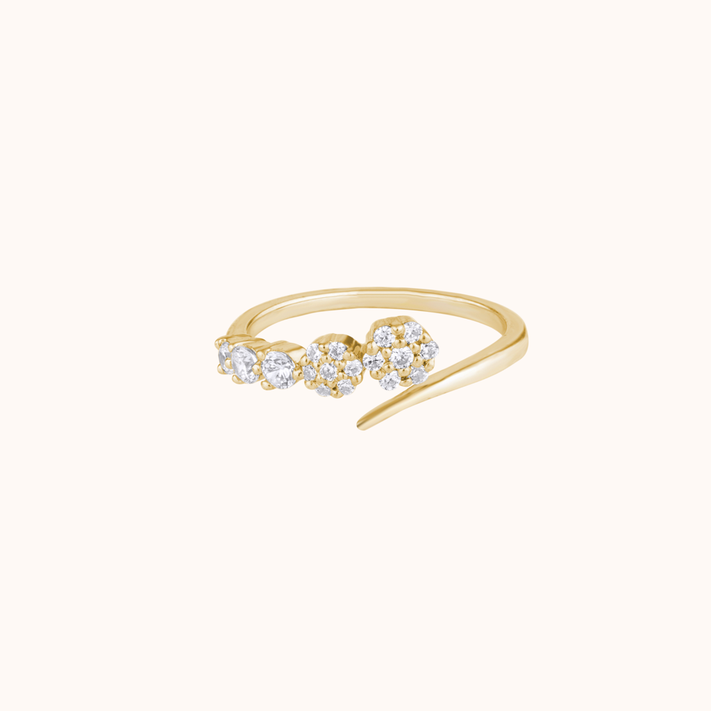 Round Style Open Cuff Ring : KRD0004-Yellow-5