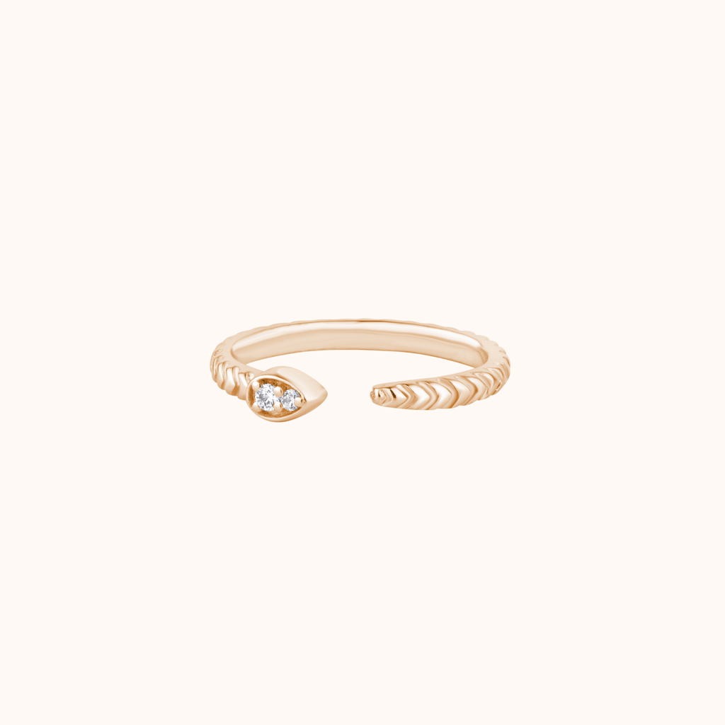 Exquisite Snake Style Ring : KRD0014-Rosegold-5