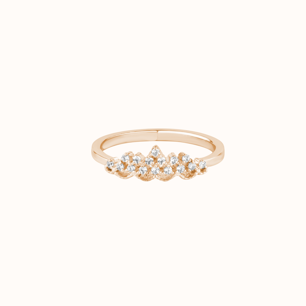 Stunning Unique Style Diamond Ring : KRO0029-Rosegold-5