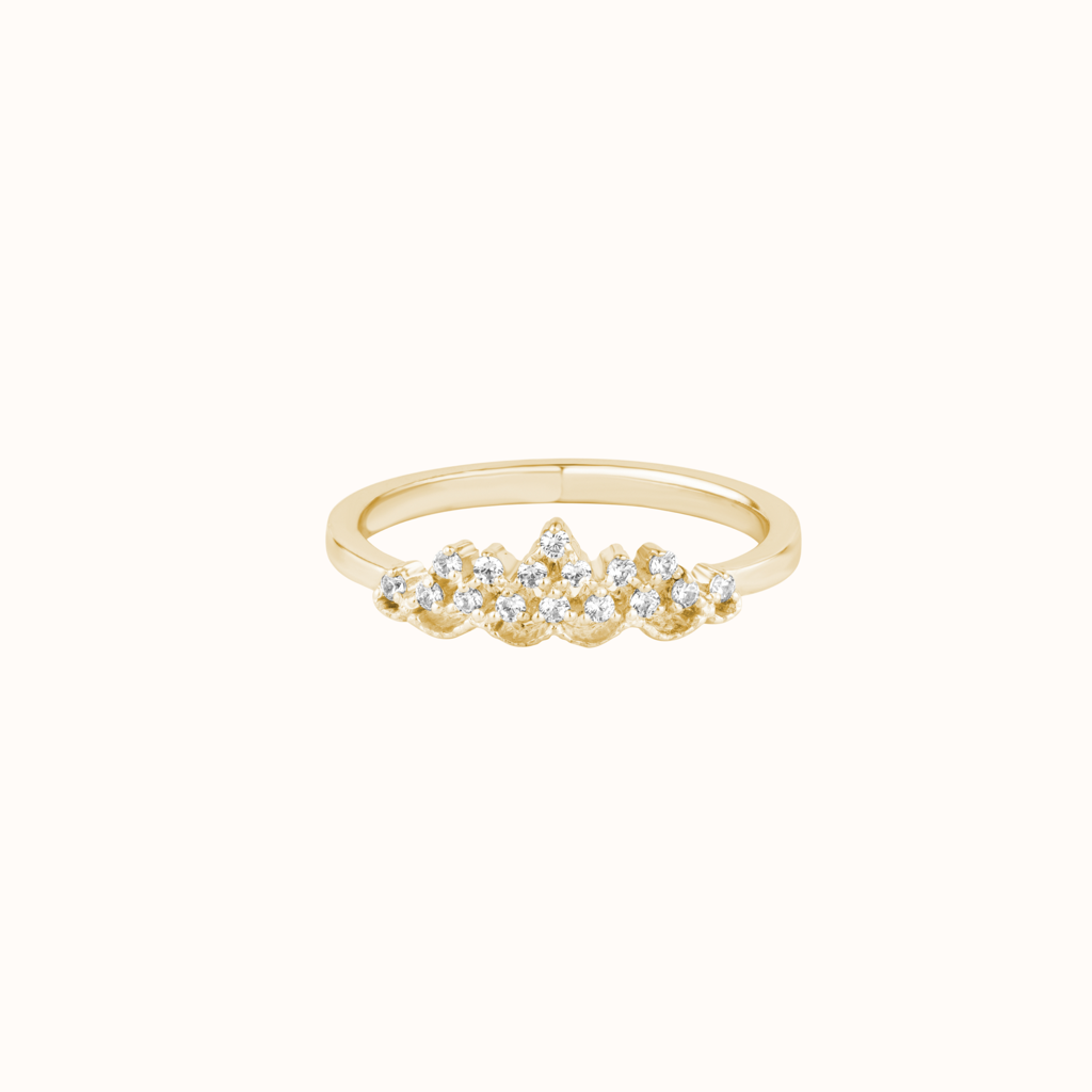 Stunning Unique Style Diamond Ring : KRO0029-Yellow-5