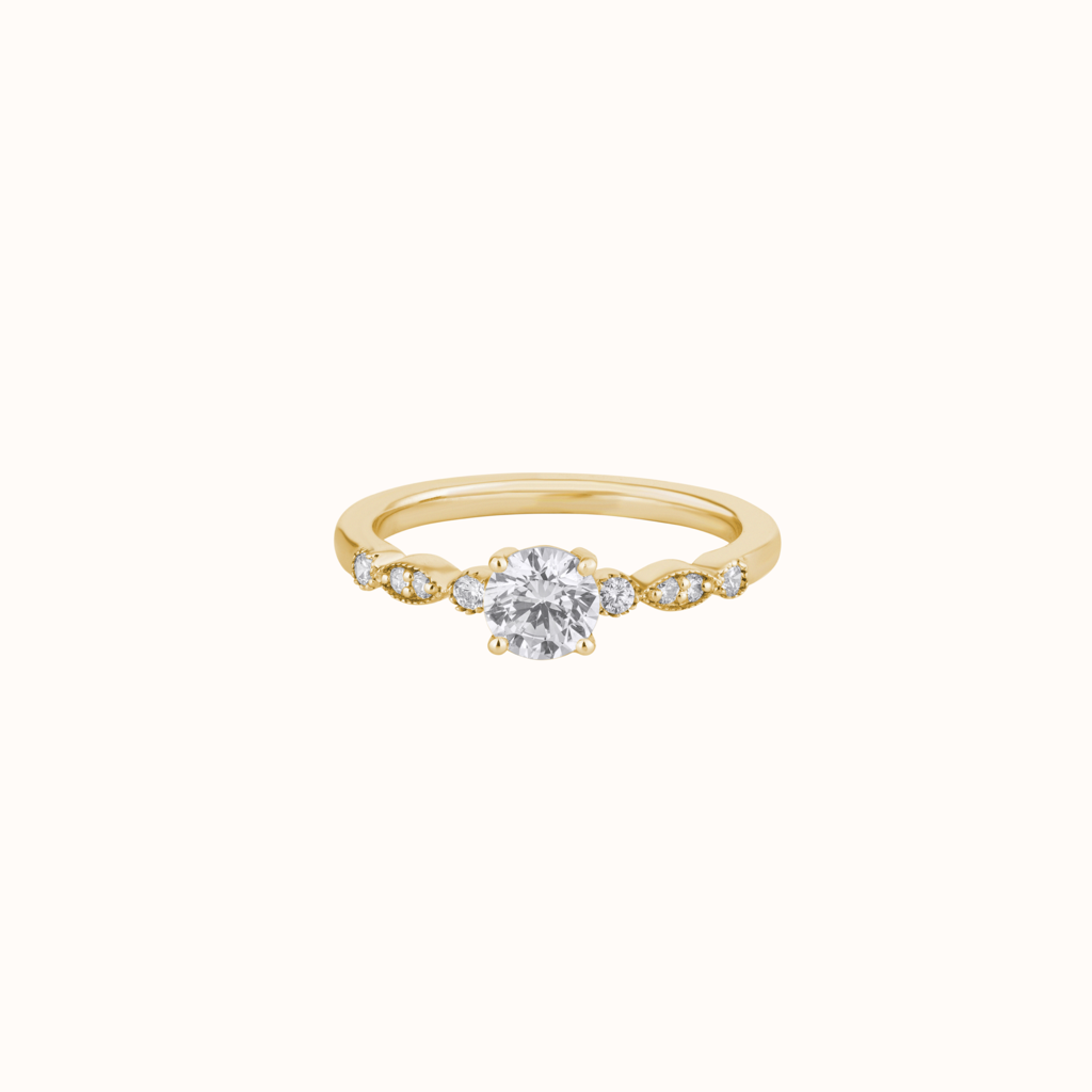 Classic Diamond Accent Ring : KRS0005-Yellow-5