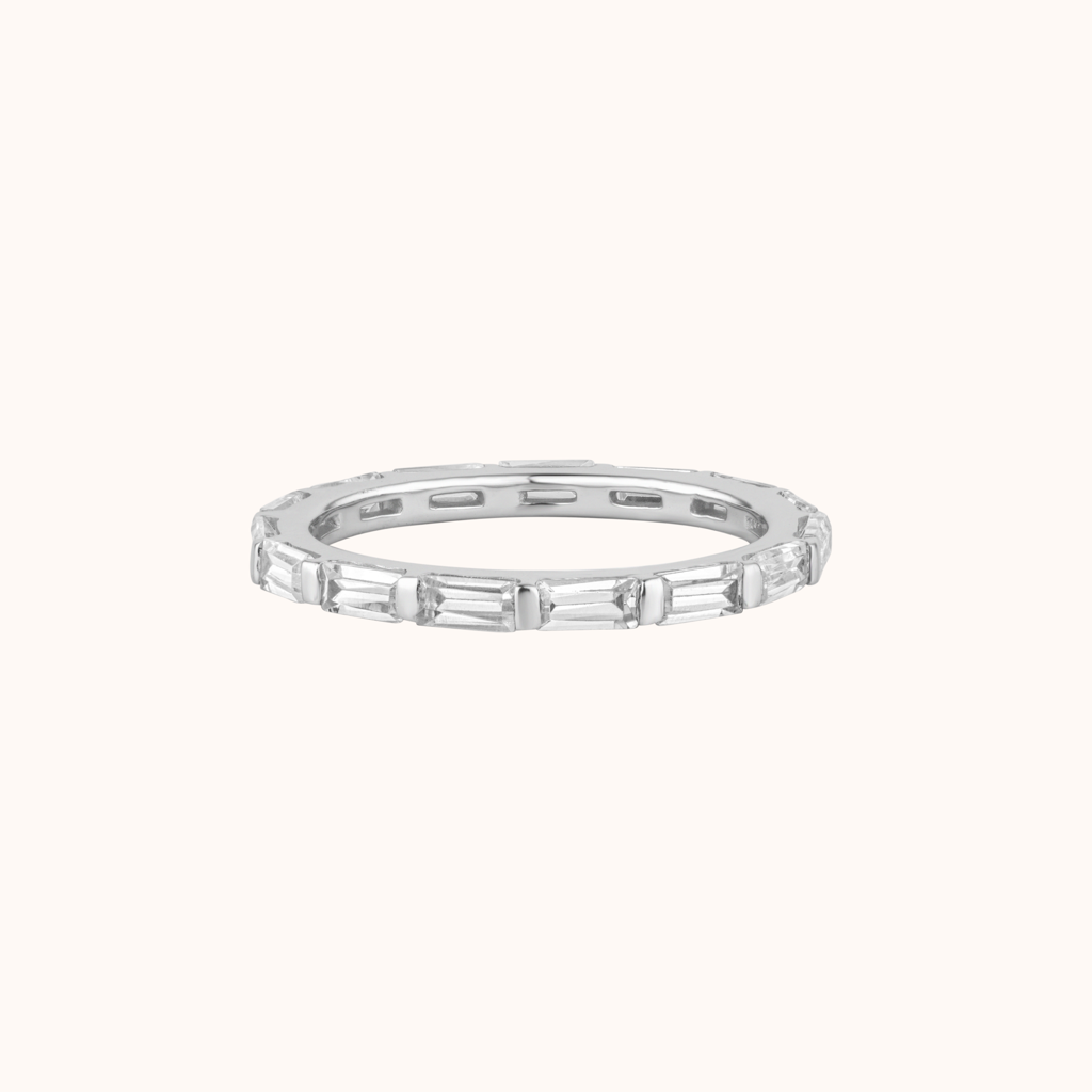 Baguette Diamond Trendy Band : KRW0001-Silver-5