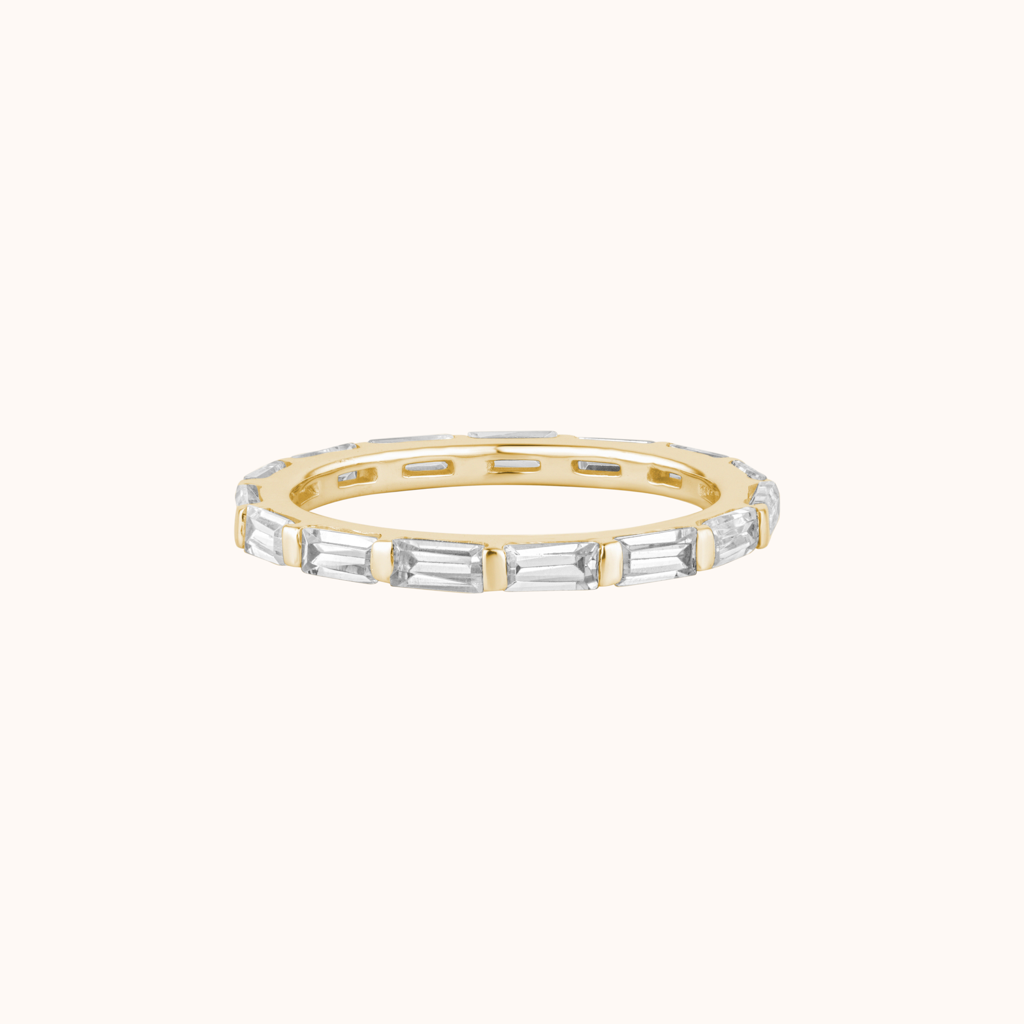 Baguette Diamond Trendy Band : KRW0001-Yellow-5