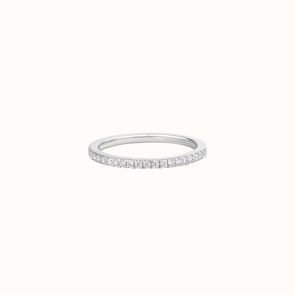 Half Eternity Wedding Band : KRW0021-Silver-5