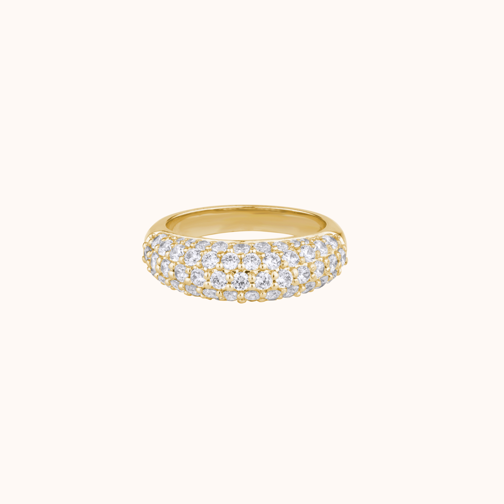 Timeless Pave Silver Band : KRW0023-Yellow-5