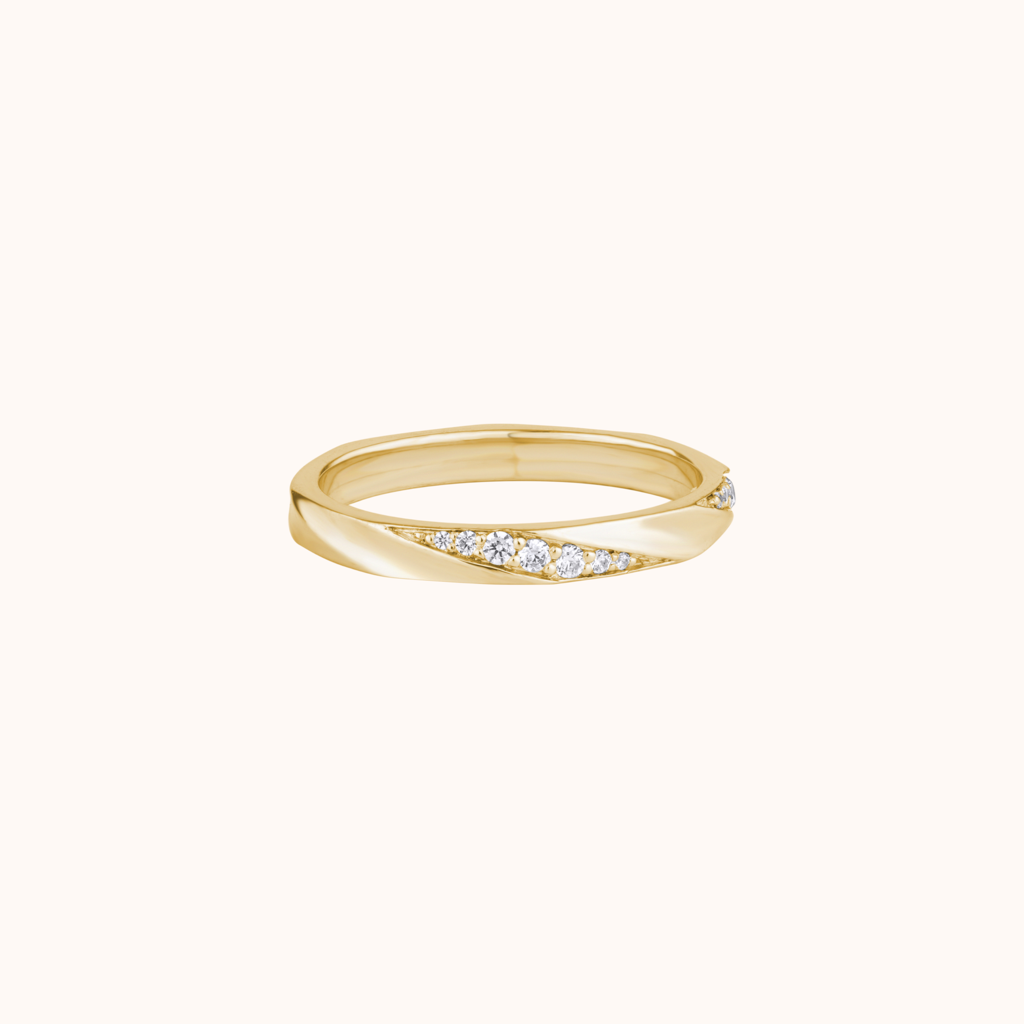 Twisted Diamond Band : KRW0032-Yellow-5