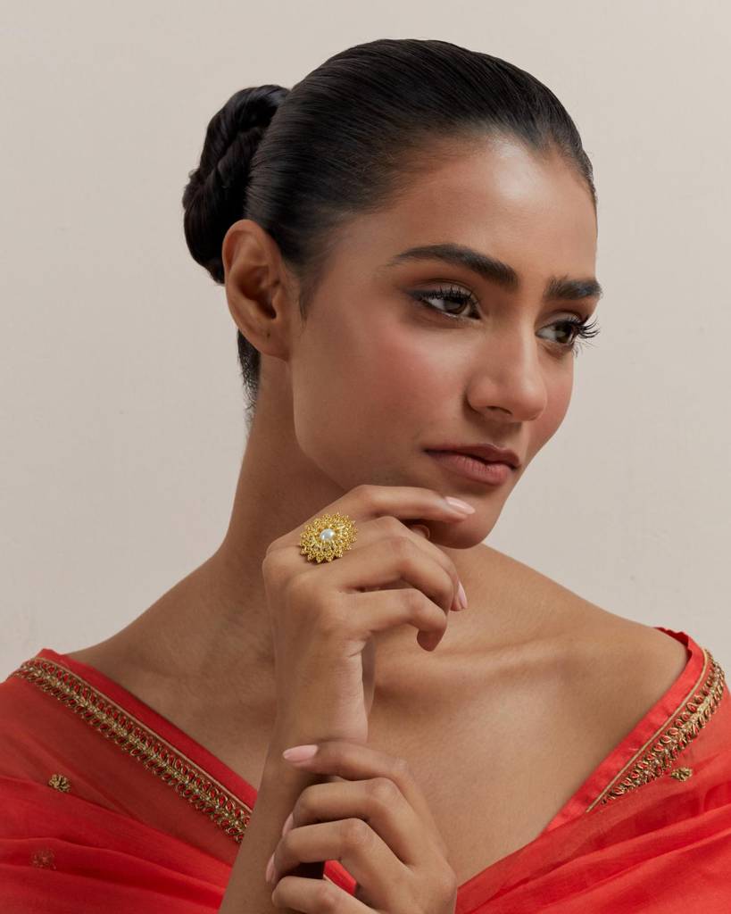 22Kt Gold Plated Blossom Ring