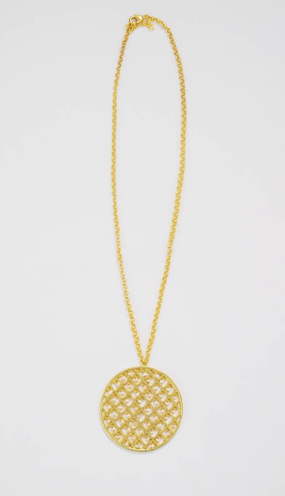 22Kt Gold Plated Jharokha Moti Jaal Round Necklace