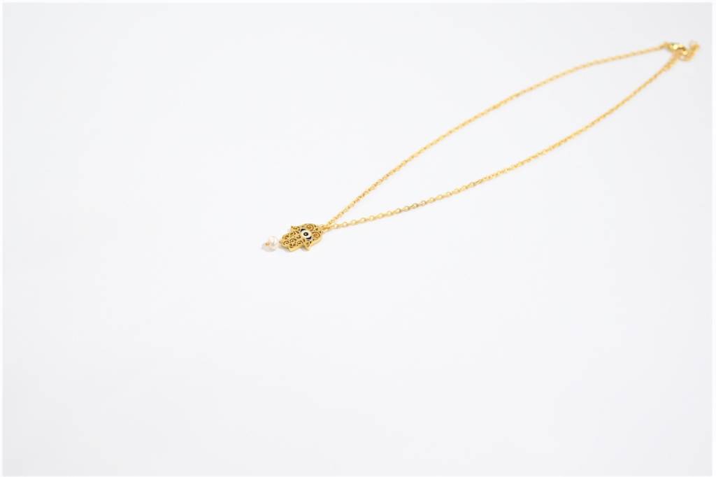 22kt Gold Plated Goodluck Hamsa Necklace