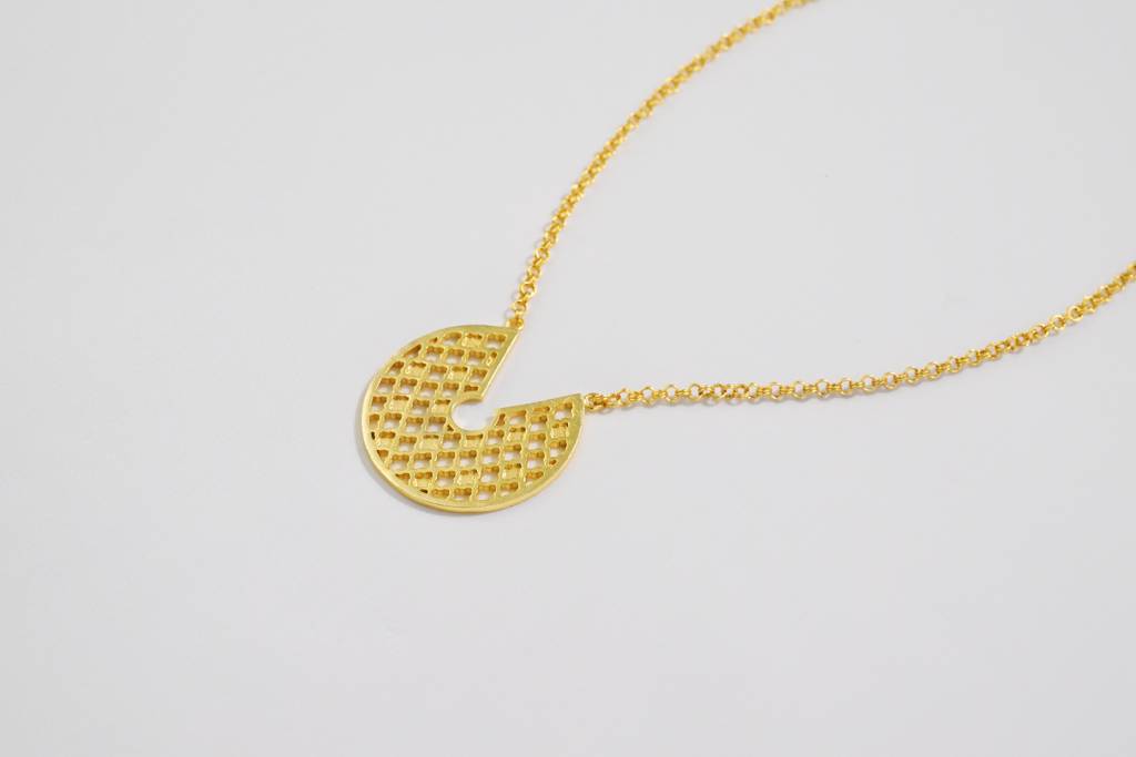 22Kt Gold Plated Jharokha Jaal Necklace