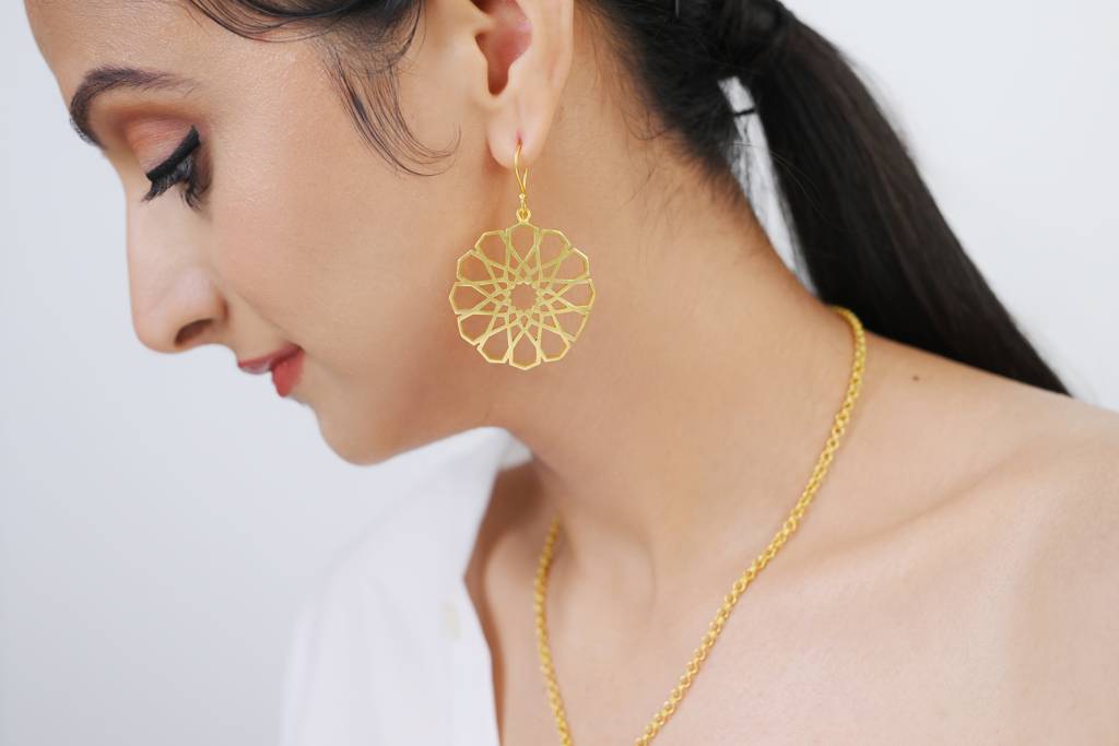 22Kt Gold Plated Jharokha Earring