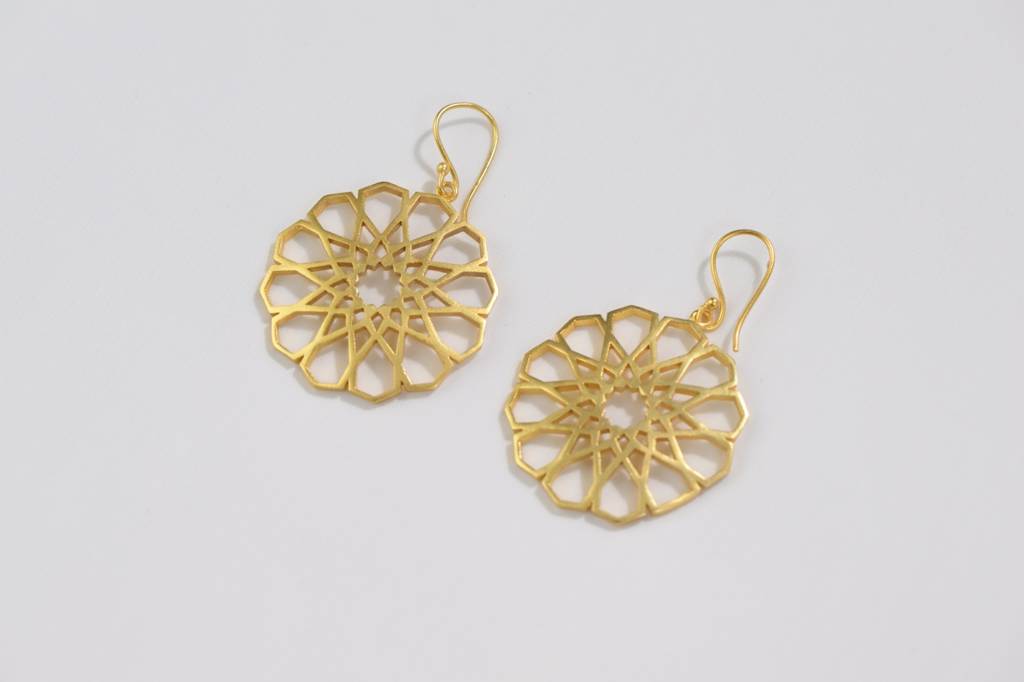 22Kt Gold Plated Jharokha Earring