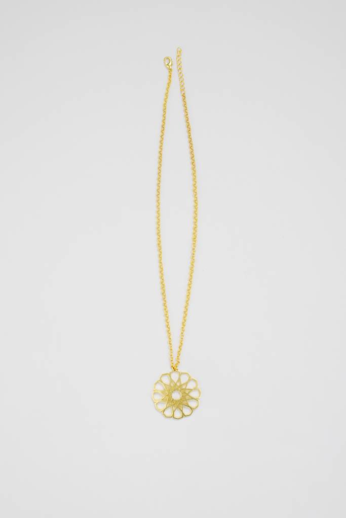 22Kt Gold Plated Jharokha Necklace
