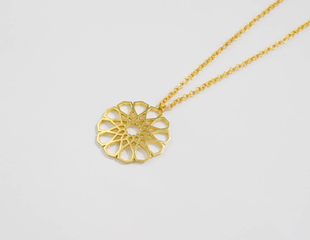 22Kt Gold Plated Jharokha Necklace