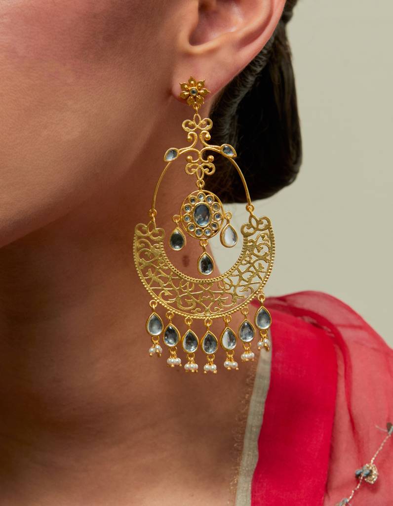 22Kt Gold Plated Malika Earring : KV_Malika_Earring