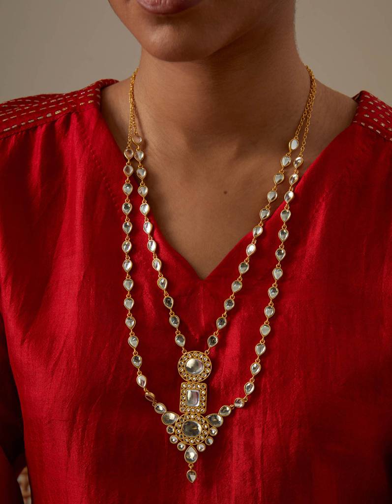 22Kt Gold Plated Malika Necklace : KV_Malika_Necklace