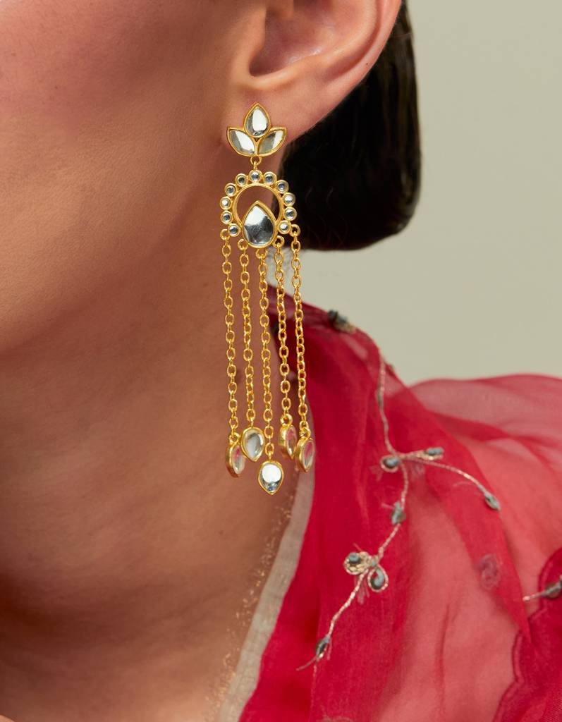 22Kt Gold Plated Parwana Dangler : KV_Parwana_Dangler