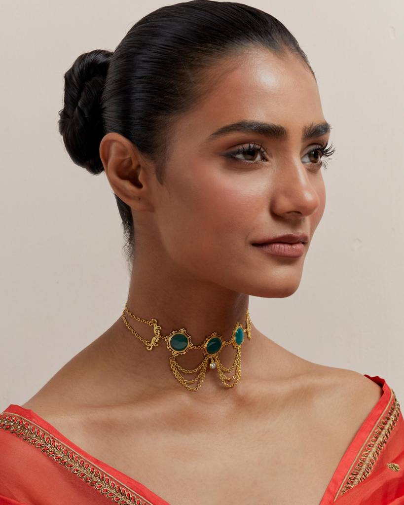 22Kt Gold Plated Queen Choker