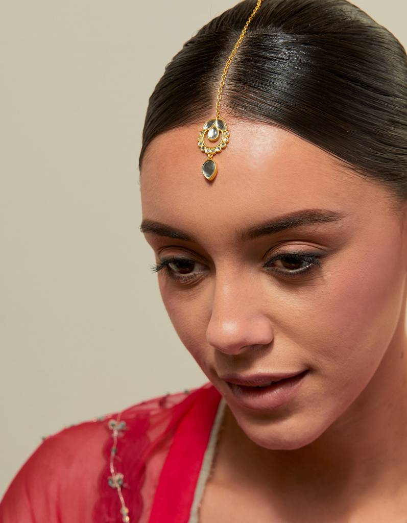 22Kt Gold Plated Sheesh Maangteeka : KV_Sheesh_Maangteeka