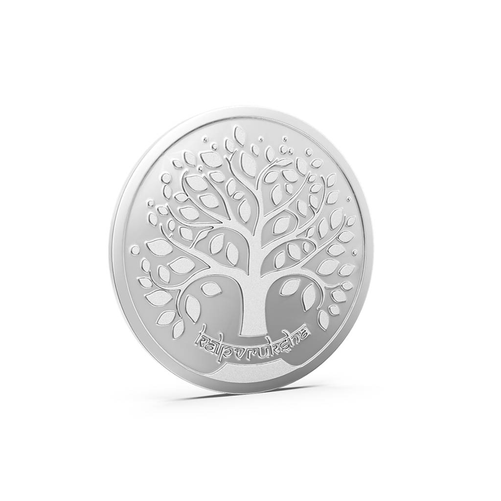 10 Gm Kalpavruksha Silver Coin Pure 999 : 10gmKalpavrukshaSilverCoinPure999