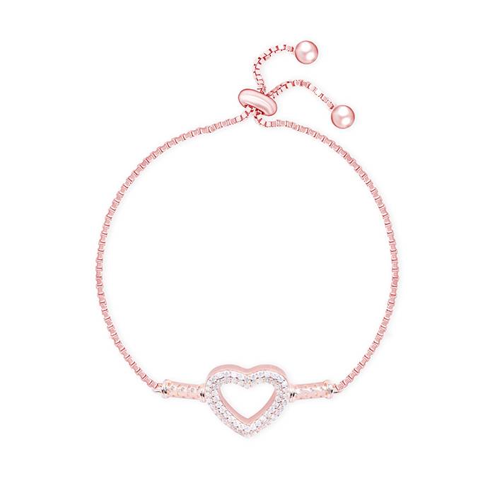 Twisted Silver Rose Gold Charm Bracelet : LB157
