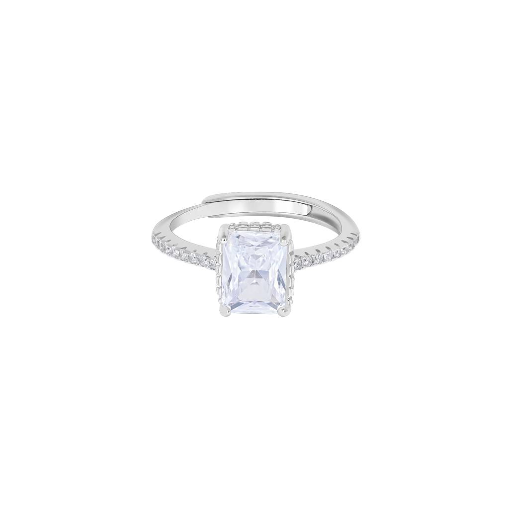 Rectangular Stone Ring In Silver Color : LBLR1386