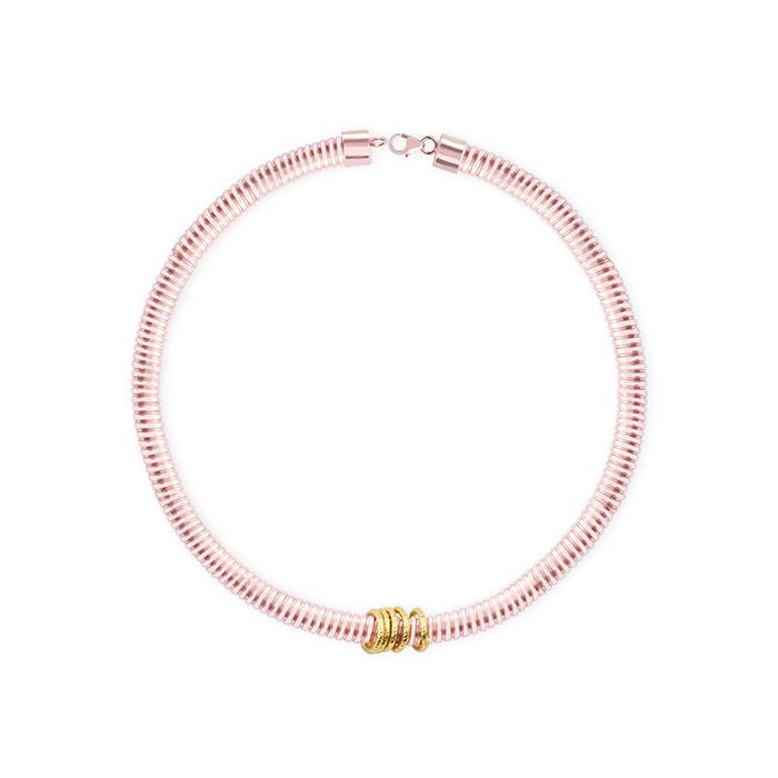 Twisted Rose Gold Charm Bracelet : LB128