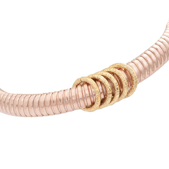 Twisted Rose Gold Charm Bracelet : LB128